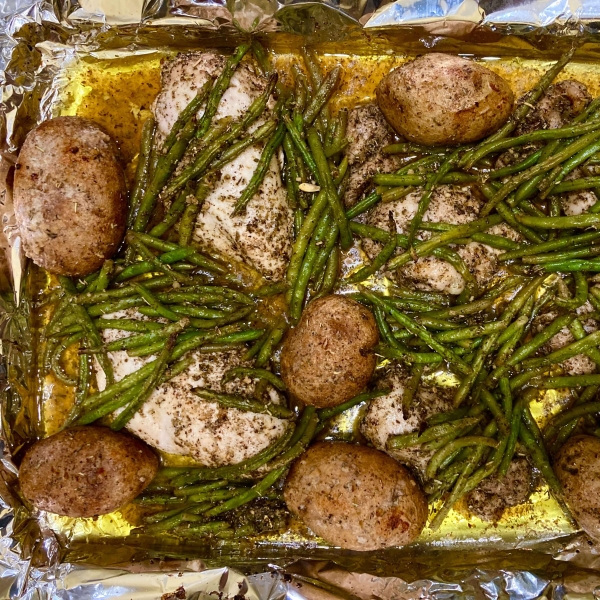 Greek Lemon Chicken and Potato Bake