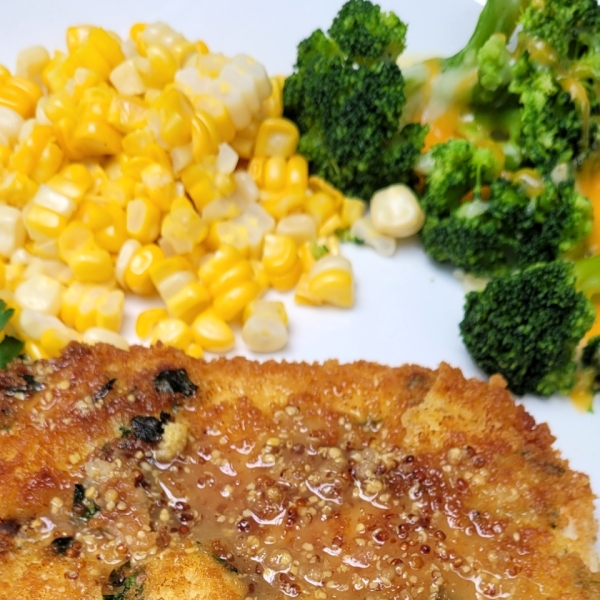 Crispy Chicken Topped with Maple-Mustard Sauce