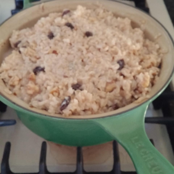 Rice and Raisin Breakfast Pudding