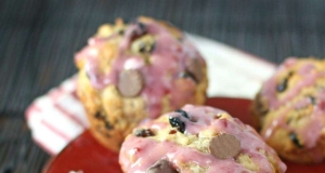 Chocolate Cherry Coconut Scuffins