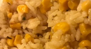 Rice with Pan-Roasted Corn and Onions