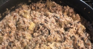 Eggplant and Mushrooms with Wild Rice