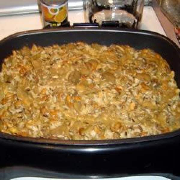Eggplant and Mushrooms with Wild Rice