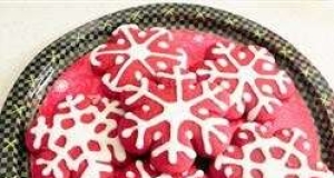 Red Velvet Snowflake Cookies