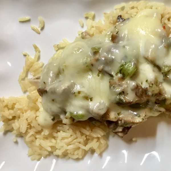 Mushroom, Cheese, and Haddock Bake