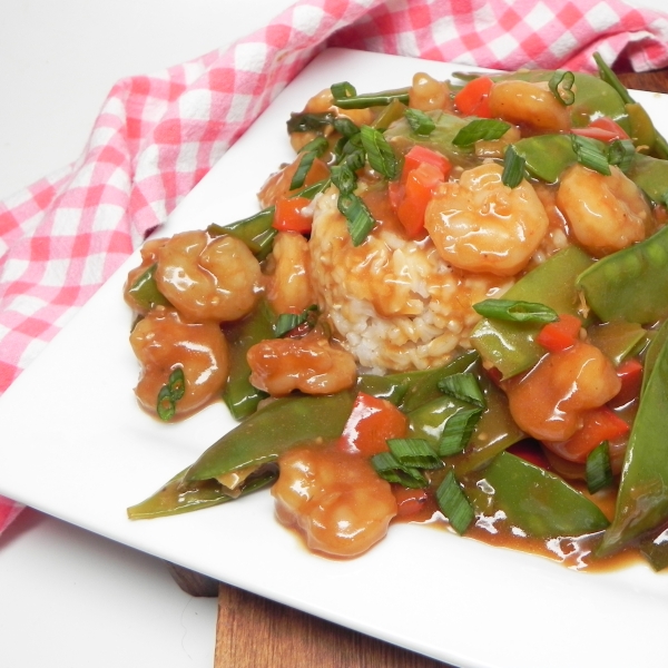 Sesame Shrimp and Snow Peas Stir-Fry
