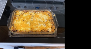 Pork, Black Bean, and Rice Casserole