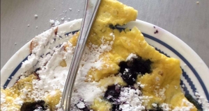 Microwave Blueberry Dutch Baby