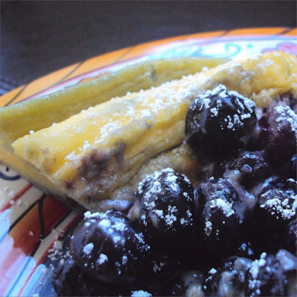 Microwave Blueberry Dutch Baby