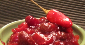 Cranberry Ginger Chutney with Thai Chiles
