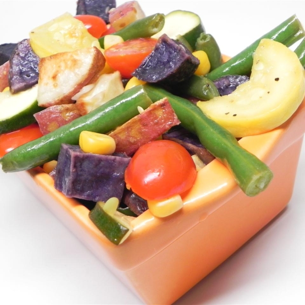 Rainbow Roasted Potato Salad