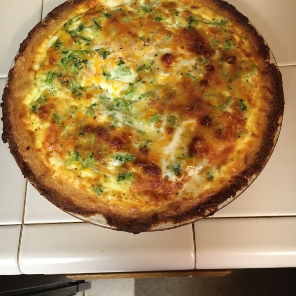 Broccoli Quiche with Mashed Potato Crust