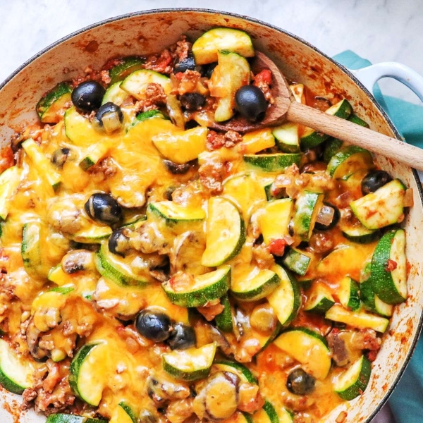 Zucchini and Ground Beef Skillet
