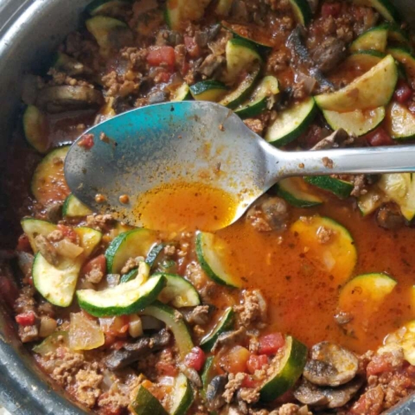 Zucchini and Ground Beef Skillet
