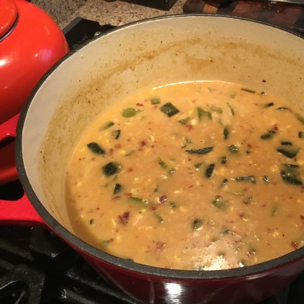 Cheesy Chicken Poblano Chowder