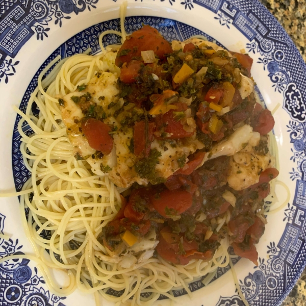 Cod in Tomatoes with Wine