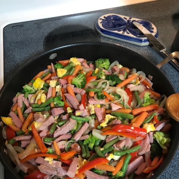 Leftover Ham and Vegetable Medley