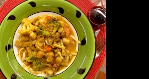 Curried Scallops with Angel Hair Pasta