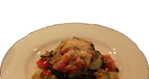 Broiled Portobello Mushrooms with Sauteed Vegetables