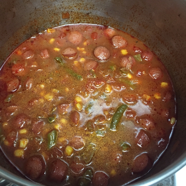 Hearty Hot Dog Soup