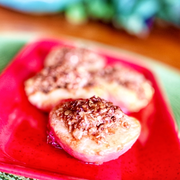 Air Fryer Stuffed Peaches
