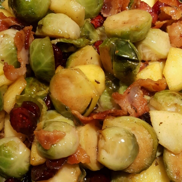 Christine's Bacon and Brussels Sprout Cranberry Salad