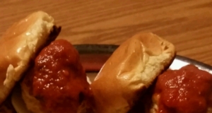 Chicken Parmesan Meatball Sliders