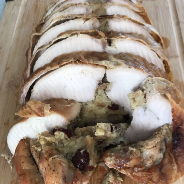 Turkey Breast Roulade with Apple and Raisin Stuffing