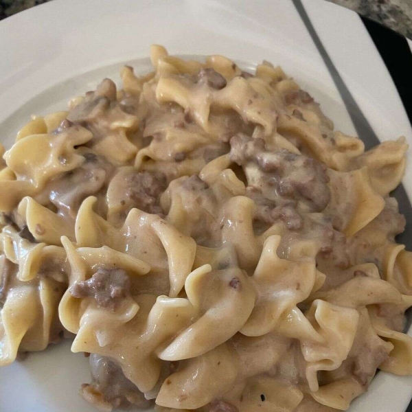 Instant Pot Ground Beef Stroganoff