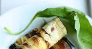 Eggplant Rolls with Bell Pepper Sauce