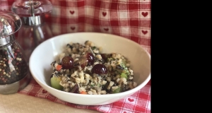 Brown and Wild Rice Salad with Grapes and Kale