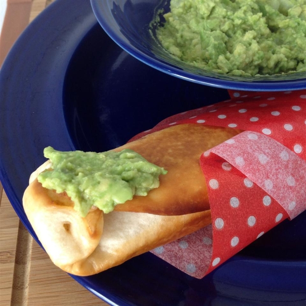 Spicy Alfredo Chicken Bacon Taquitos