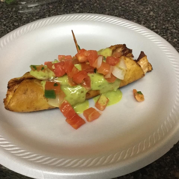 Spicy Alfredo Chicken Bacon Taquitos