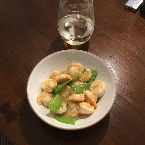 Stir-Fried Shrimp with Snow Peas and Ginger