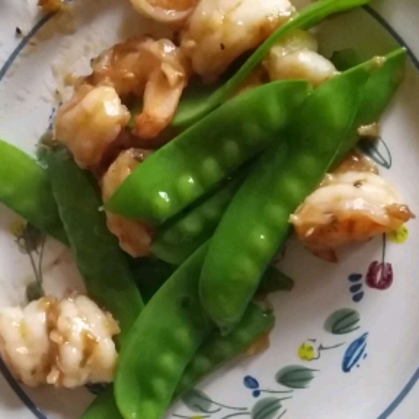 Stir-Fried Shrimp with Snow Peas and Ginger