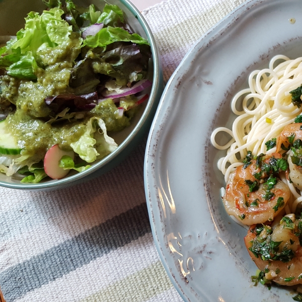 Sauteed Cajun Shrimp Verde