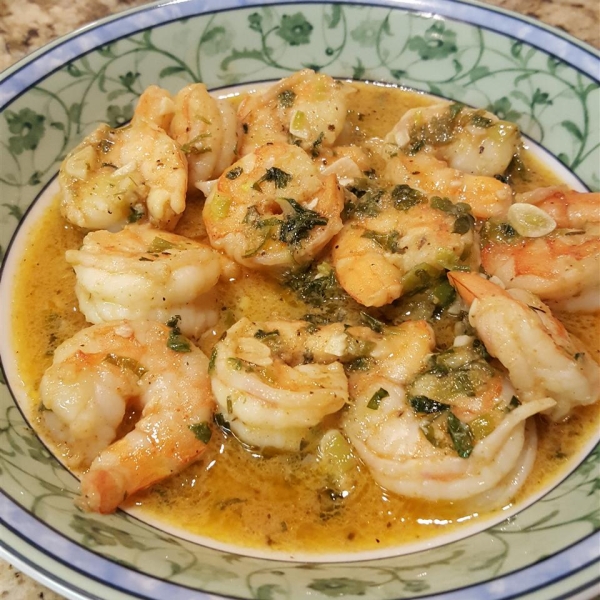 Sauteed Cajun Shrimp Verde