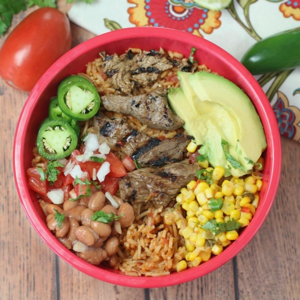 Sizzling Steak Burrito Bowl