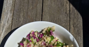 Lemon-Tahini Quinoa with Raw Chickpeas