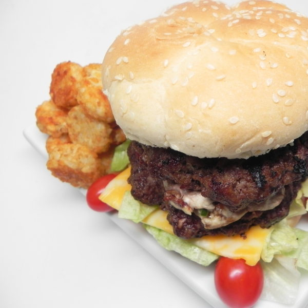 Jean's Bacon Jalapeno Cream Cheese-Stuffed Burgers