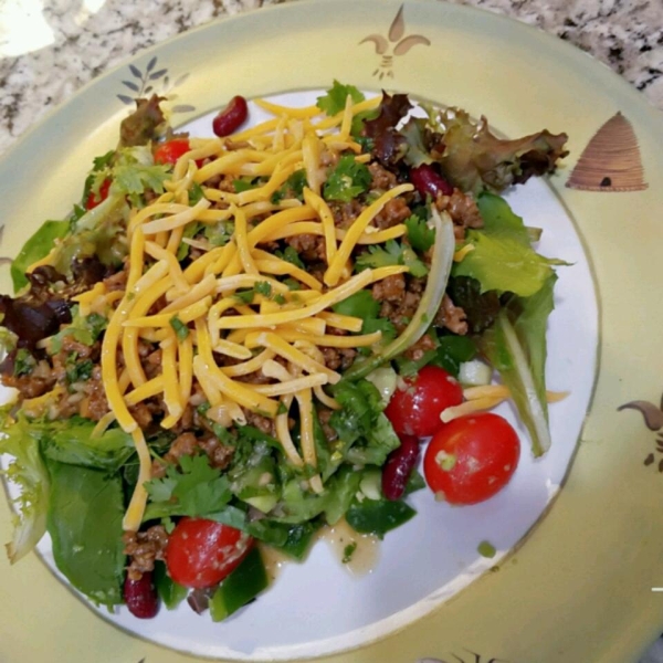 Taco Salad with Lime Vinegar Dressing