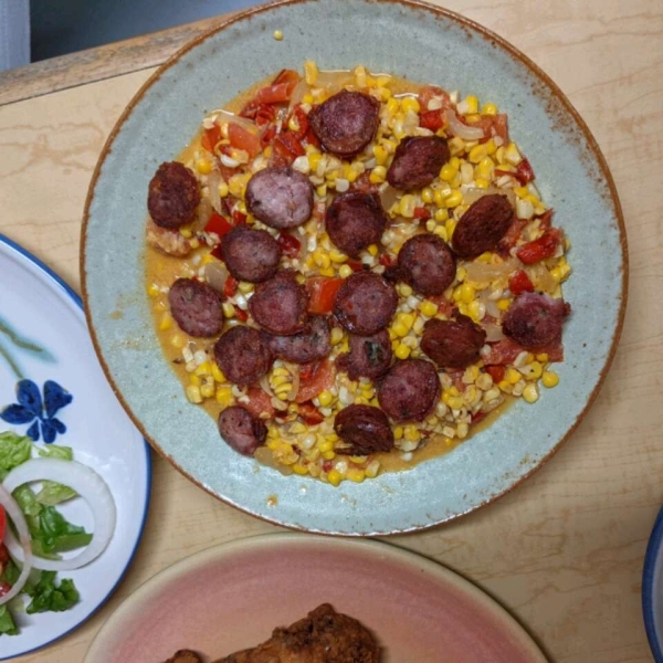 Cajun Corn and Bacon Maque Choux