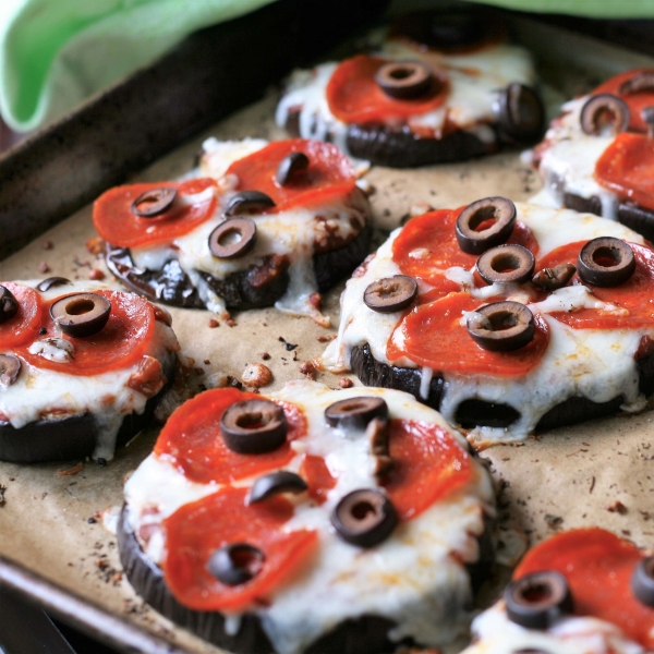 Lower-Carb Eggplant Pizza