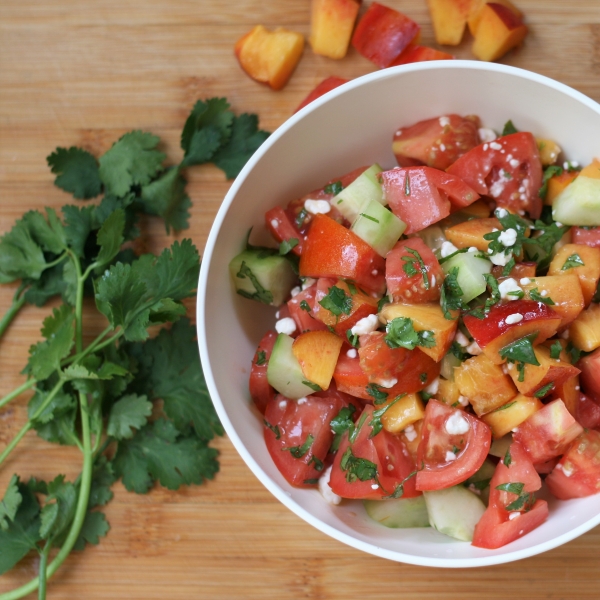 Summer Nectarine, Tomato, and Cucumber Salad