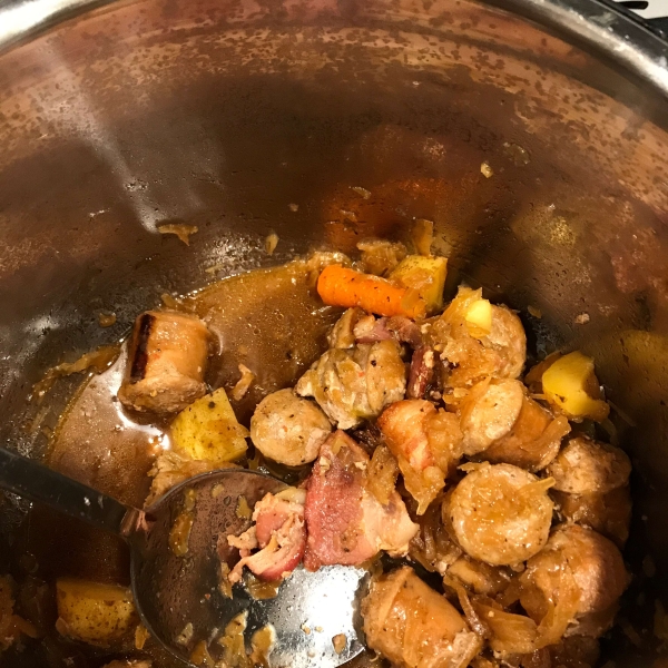 Instant Pot Kielbasa, Sauerkraut, and Potato