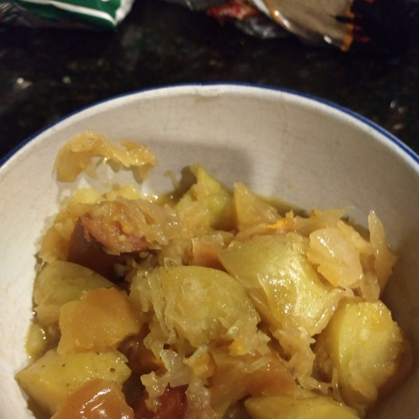 Instant Pot Kielbasa, Sauerkraut, and Potato