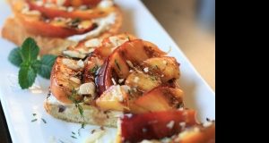 Grilled Honey-Nectarine Ricotta Toast