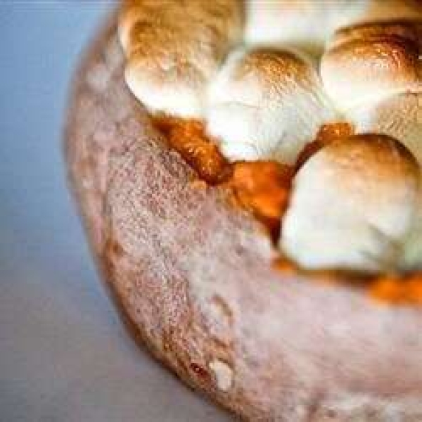 Twice-Baked Sweet Potatoes With Mini Marshmallows