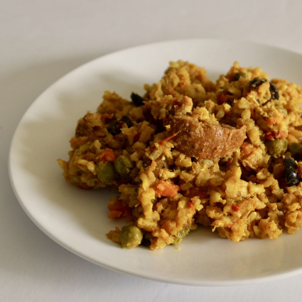 Brown Rice, Chicken, and Chorizo Paella