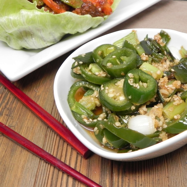 Quick-Seared Garlic-Ginger Jalapenos